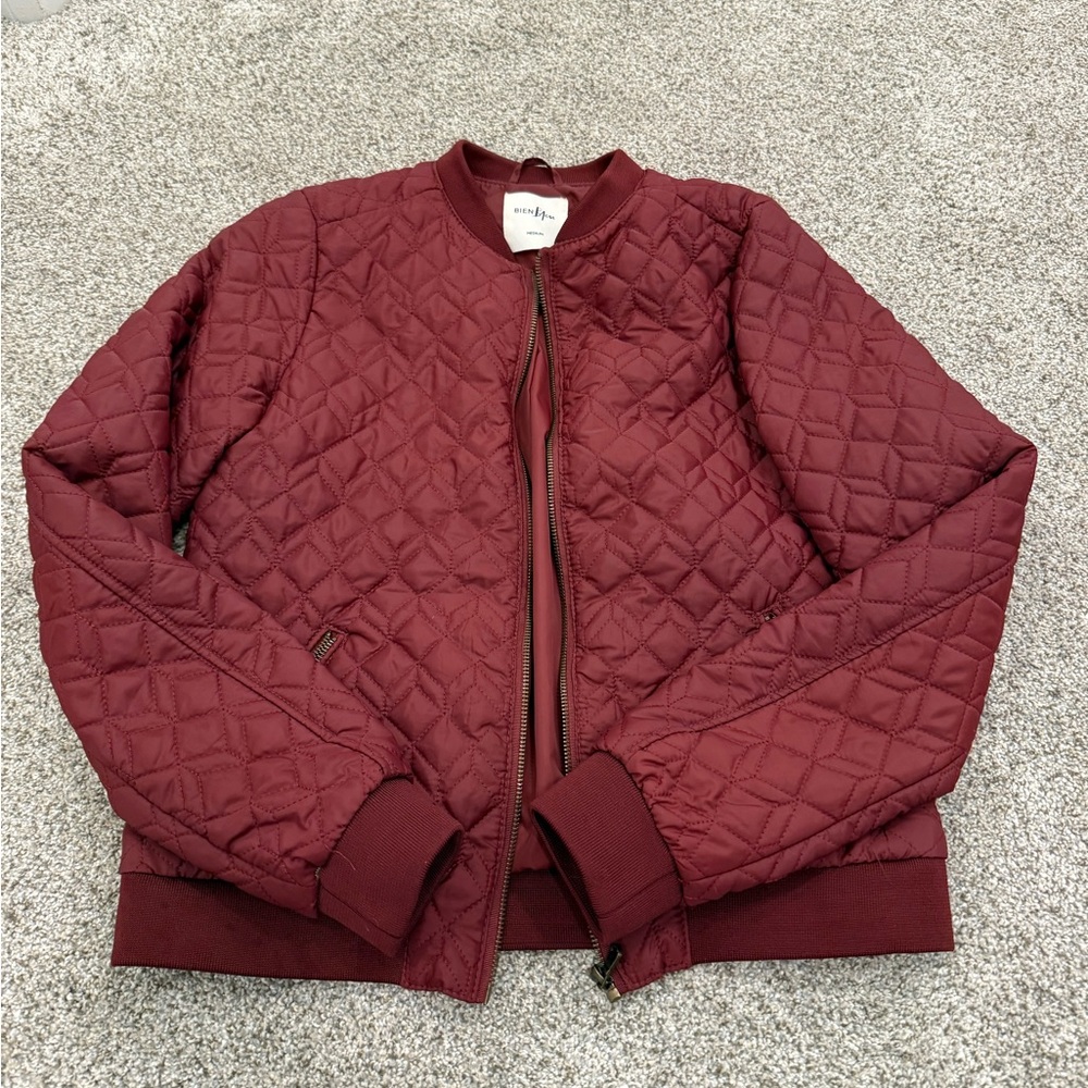 Maroon Bomber Jacket